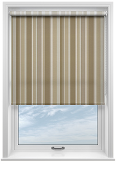 Riviera Stripe, Caramel - Twist&Fit Roller Blind